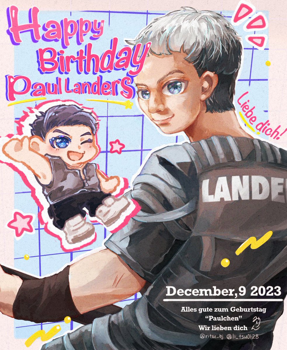 - ̗̀   𝙃‌𝘼‌𝙋‌𝙋‌𝙔‌𝘽‌𝙄‌𝙍‌𝙏‌𝙃‌𝘿‌𝘼‌𝙔     ̖́-🎂🥂
 #PaulLanders  #Rammstein  #イラスト  #illustration