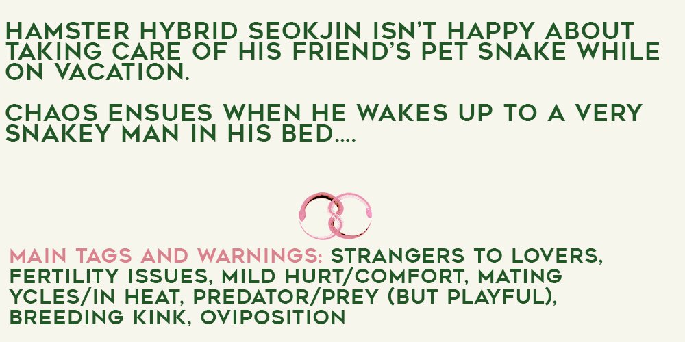 snakeminfest's tweet photo. 「𝐂𝐑𝐄𝐀𝐓𝐔𝐑𝐄𝐒 𝐖𝐄 𝐌𝐄𝐄𝐓 𝐎𝐍 𝐕𝐀𝐂𝐀𝐓𝐈𝐎𝐍」

✦ Jinmin
✦ Explicit

✦ link: https://t.co/17YyR29FHj https://t.co/qZa2F7Y40D