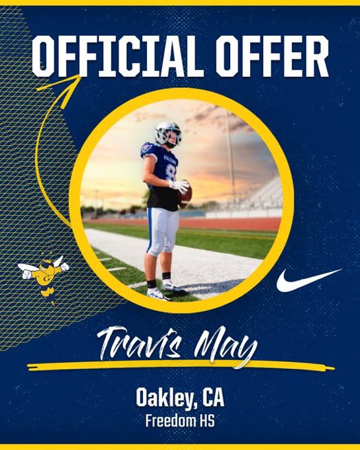 Travis_may23's tweet photo. Beyond blessed and honored to receive a offer from Graceland University‼️ huge thank you @JameslewisCoach for believing in me‼️ @morisuesue @CoachBriscoeWR @MLUYFI @troy_verango @BrandonHuffman @247Sports @Freedom_Athltcs #MLUYFI #TeamMay #Falcons https://t.co/MFGsGSWKDh