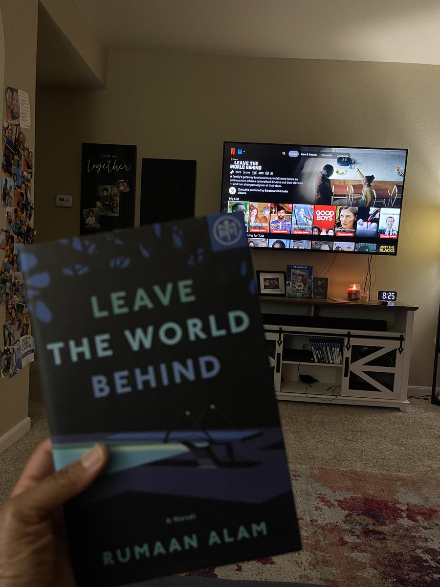 _tiffanyjdriver's tweet photo. For those of your shook by the movie Leave The World Behind and its ending - I read this sucker in November 2020 😳😂😂😂

y’all 3 years late 😂 I been scared. 

(For theatrical purposes, there was A LOT more explained in the movie than the book!) https://t.co/RDmU1ngEuC