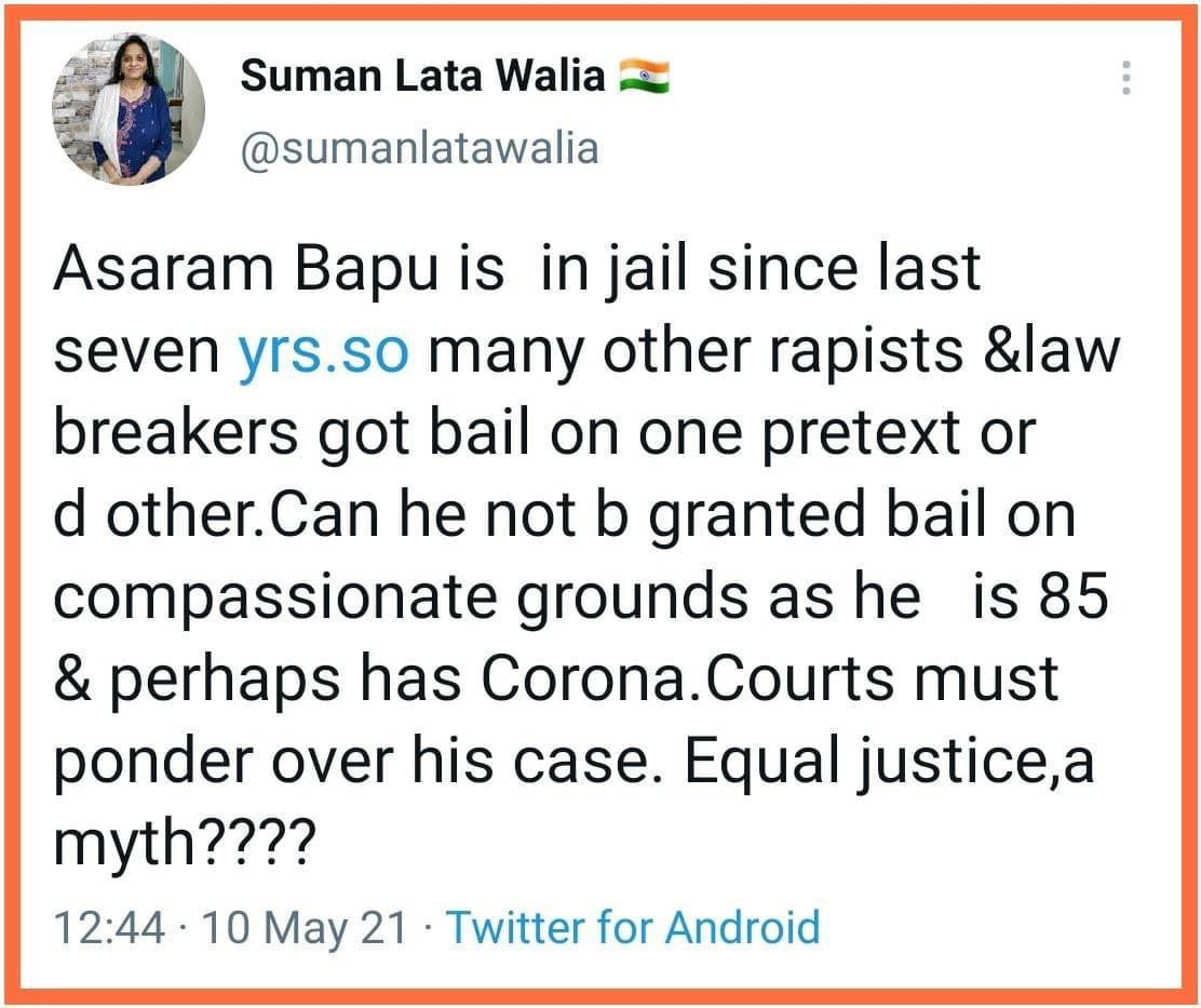 #DontIgnoreUs

Sant Shri Asharamji Bapu being given life imprisonment by the court in Jodhpur &amp; Ahmedabad case is a well planned conspiracy.

There is no evidence neither in Jodhpur case nor in Ahmedabad case!
It is extreme injustice.

Voices Matter
Listen To The People