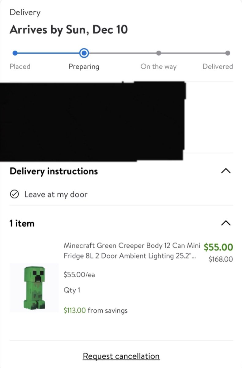 Minecraft Green Creeper Body 12 Can Mini Fridge 8L 2 Door Ambient