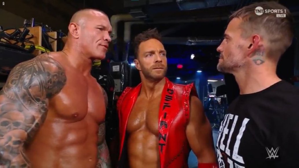 WrestleOps's tweet photo. Randy Orton, LA Knight &amp; CM Punk.

#SmackDown https://t.co/p8G1B4mUDI