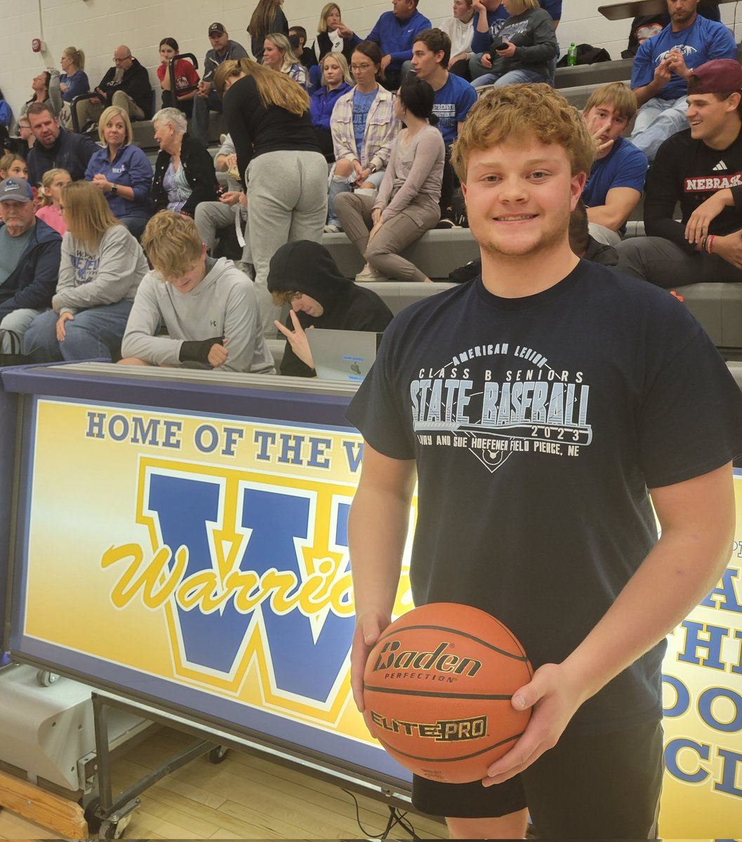 Congrats to Jonas Schnakenberg! He made his layup, free throw, and 3-pointer to qualify to win a $1000 scholarship, courtesy of Wahoo Dental Associates and the Wahoo Public Schools Foundation.