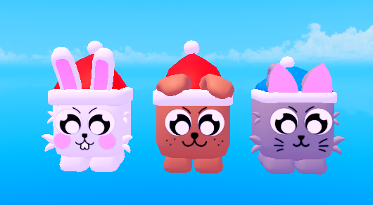 🎄Some Christmas pets! 
📷Likes and retweets are appreciated! #lowpoly|#robloxdev|#Roblox|#robloxart|#Commission