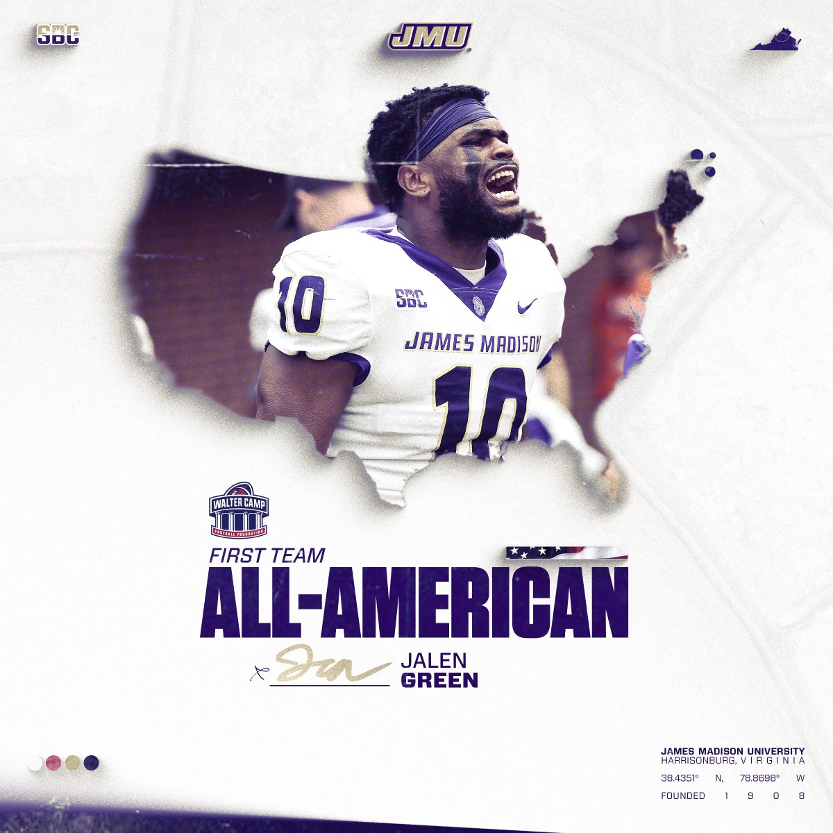 Elite company.

Jalen Green has been named a <a href="/WalterCampFF/">Walter Camp Football</a> First Team All-American!

📰 bit.ly/3uU3Zq3

#GoDukes