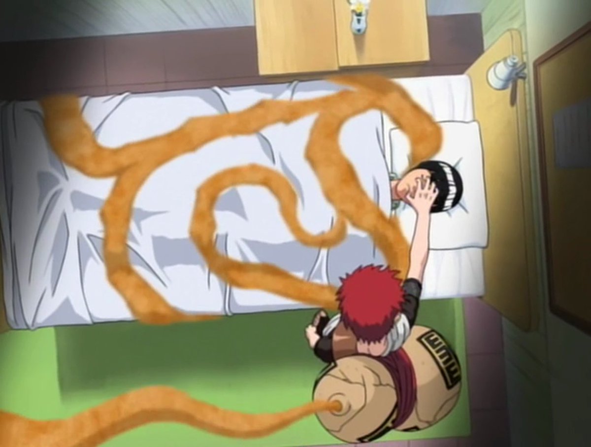 roxxyhaze's tweet photo. Gaara literally went to the hospital to kill Rock Lee for no reason.

He was like, “It’s nothing personal, I just want his bitch ass dead.” 😂😂 https://t.co/tkauWof8rj
