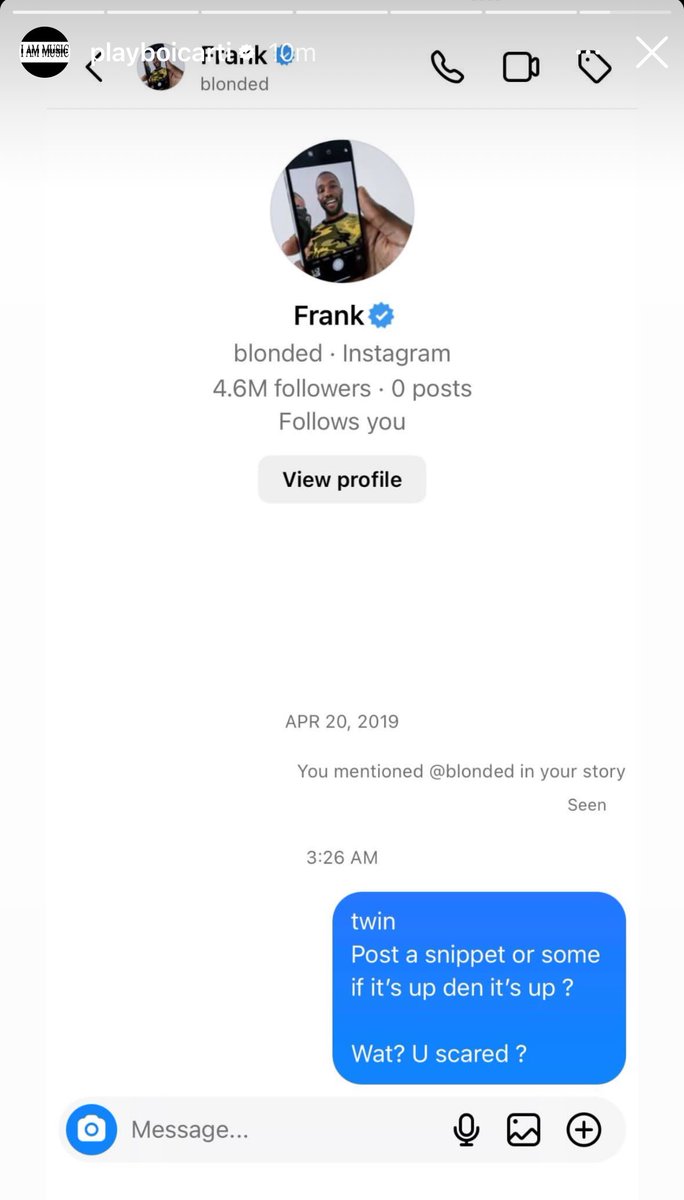 Playboi Carti tryna have a snippet off with Frank Ocean 😭