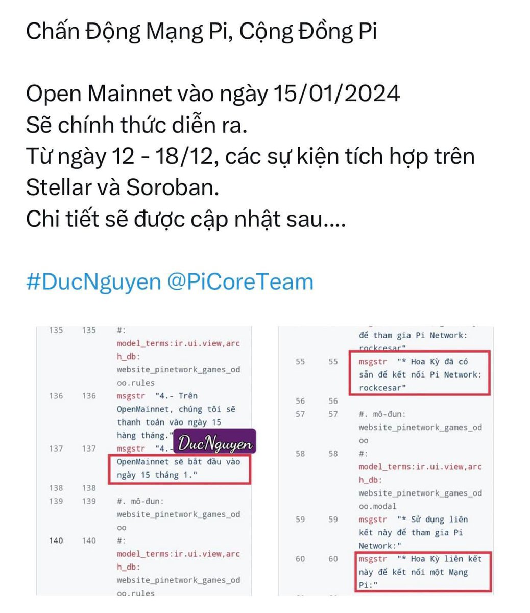 🚫 Thông tin về Open Mainnet của Pi vào ngày 1.1.2024 không chính xác, và có những lý do sau đây:

Nguyên tắc của PiCoreTeam: PicoreTeam không tiết lộ thời gian cụ thể để tránh việc cá mập gom Pi và lợi dụng đoạn giá.

Sách trắng và điều kiện mở Mainnet: Sách