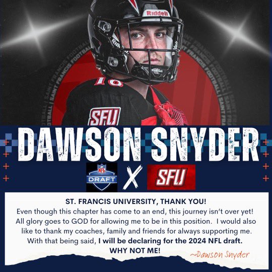 All glory to God!  I am officially declaring for the 2024 NFL draft. Inquiries from agents are appreciated! <a href="/NFL/">NFL</a>