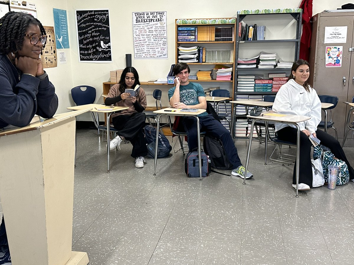 Had such a strong debate with my seniors about whether or not Victor Frankenstein was guilty… Judge Robin contemplating the final verdict. Excellent job!