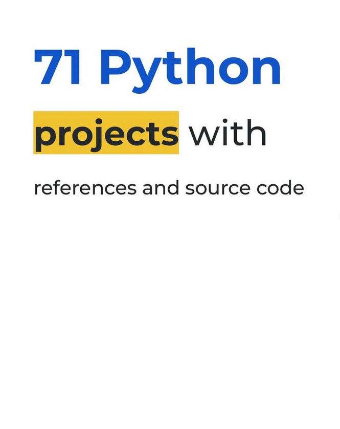 71 Python project with source code
morioh.com/p/778c1bdf55fa…

#python #pythonprogramming #pythonprojects #py #datavisualization #datascience #data #dataana #python #programming #developer #morioh #programmer #softwaredeveloper #computerscience #webdev #webdeveloper #webdevelopment