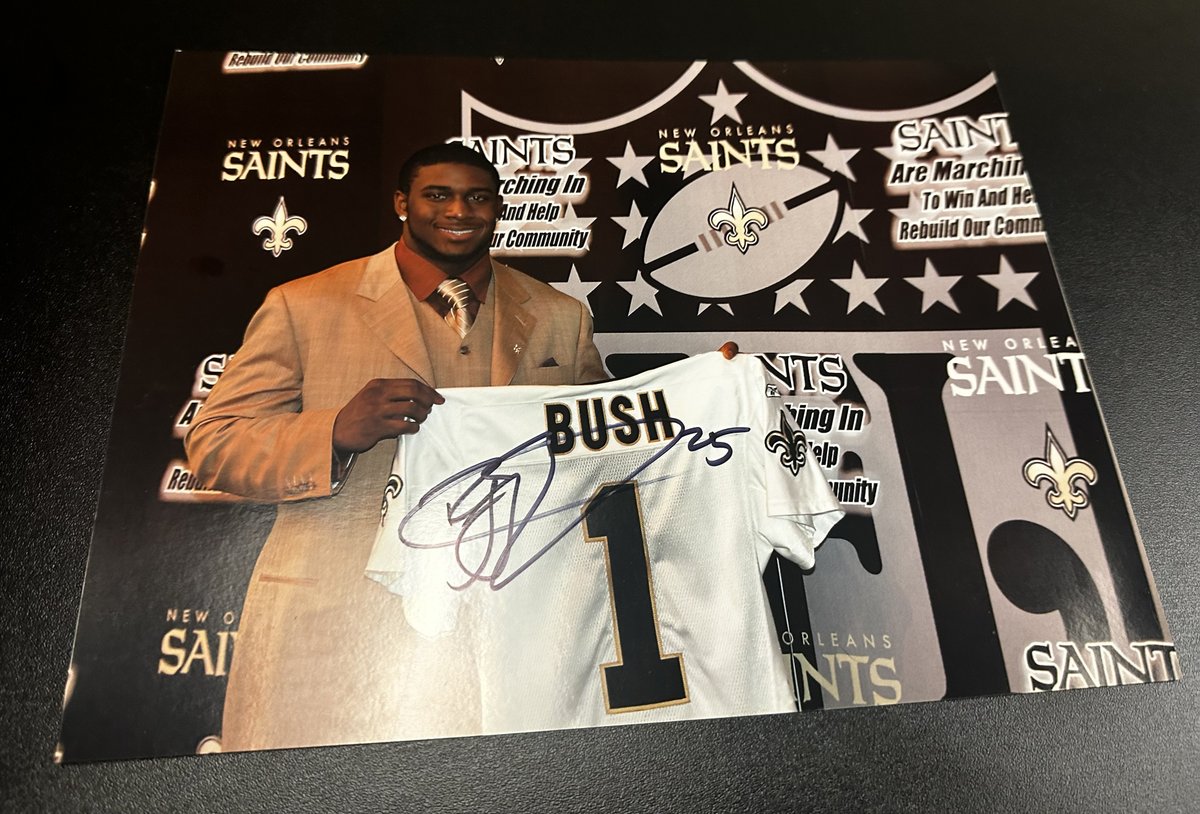 Repost for a chance to win a Reggie Bush autographed photo from his #Saints Draft press conference ⚜️ Rules: neworlns.co/TwitterRules #SaintsContest | #FlashbackFriday