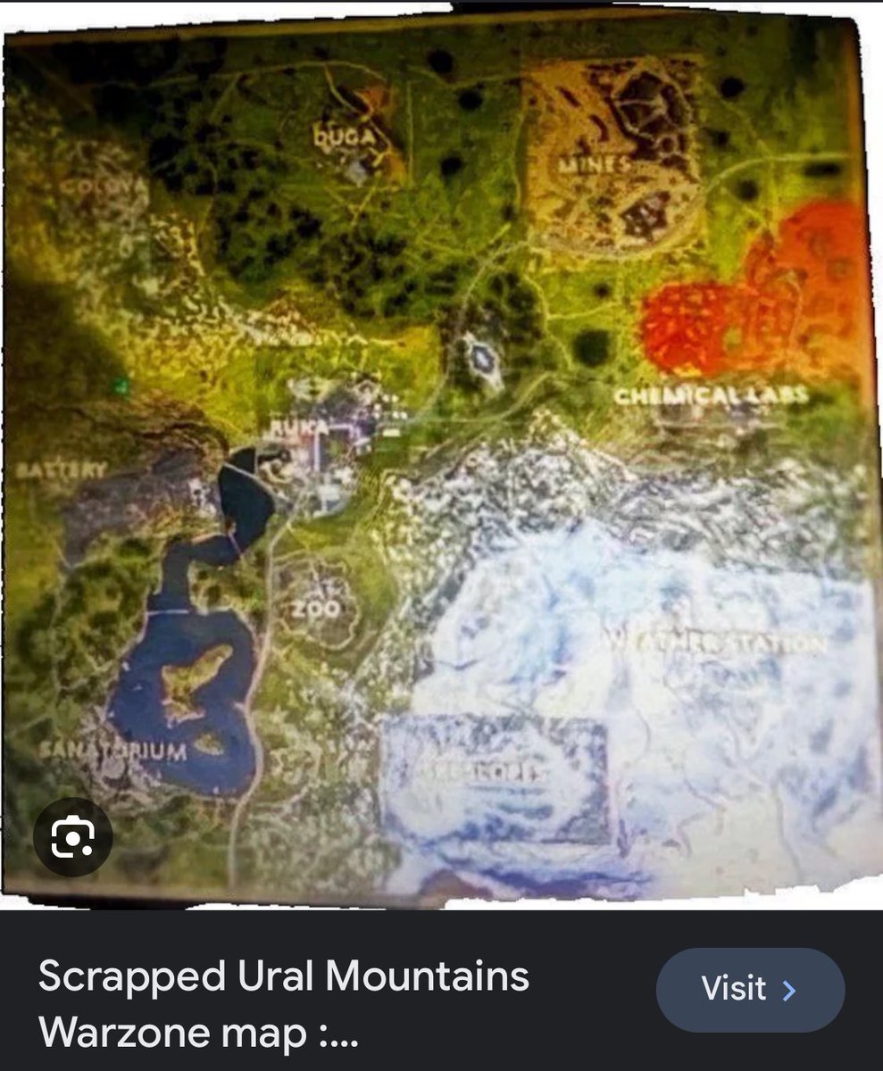 @PullzeCheck I suspect that in addition to Verdansk. we will finally get the Ural Mountain Warzone map (scraped blackop2 map). 

Ural Mountain was made of of Cold War’s fireteam maps. They have the map created already but the main issue was Warzone1 didn’t have swimming. Sanatorium had water!