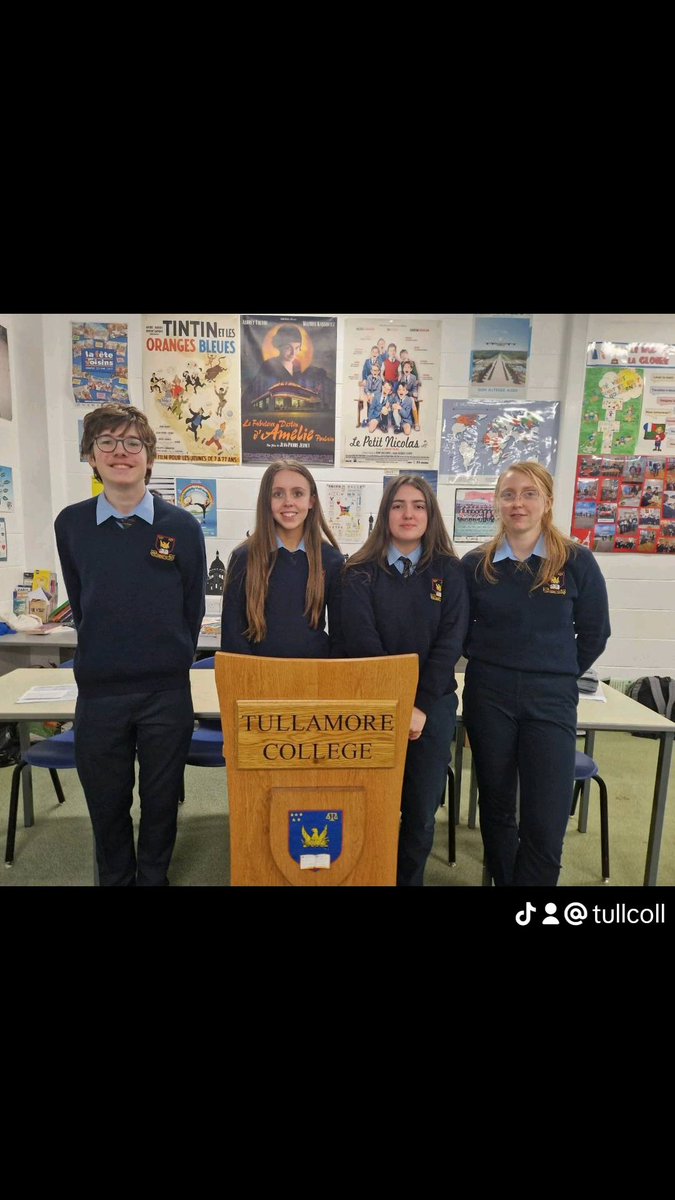 Well done to our Senior French Debating team (Isobel McAuliffe -captain, Eva McDowell Flynn, Abbie Maunsell and Robert Maher) for their fantastic group effort. They won against Mount Carmel in the second round of the Alliance Française Joutes Oratoires competition.