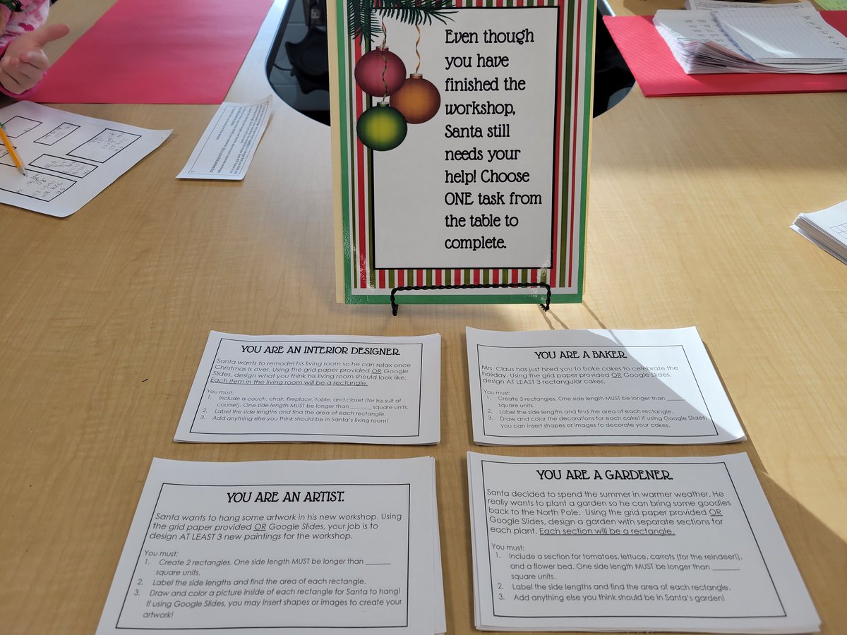 Students in Mrs. Miller's 3rd grade class <a href="/SLSDCrosby/">Crosby Elementary</a> were super excited today! They desiged a new workshop for Santa and the elves using what they learned about area. #findyourgreatness