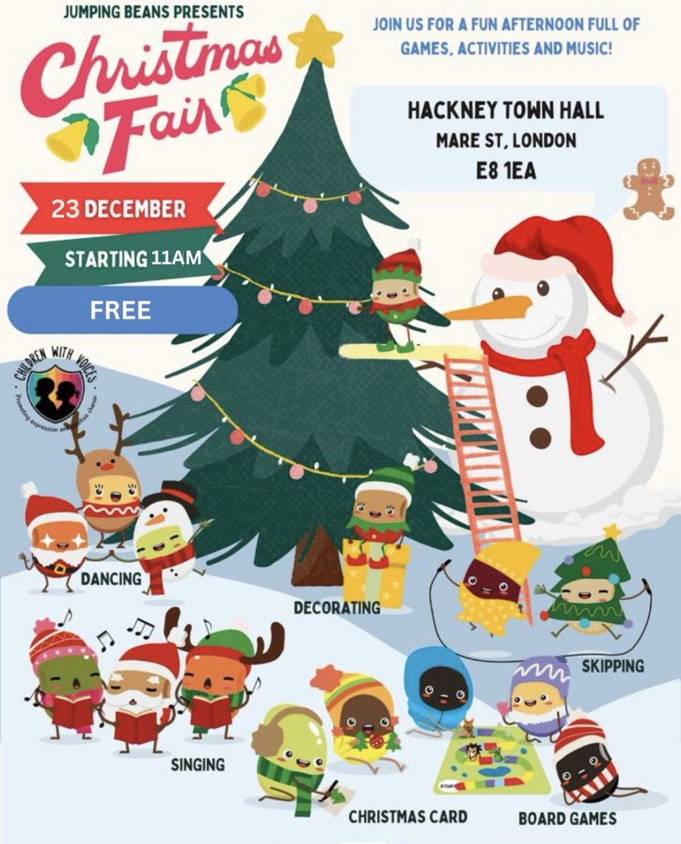 🌟Join us on the 23rd for our Christmas fair in Hackney Town Hall where we have 15 baby gifts to give out to children during the event! We hope to see you all there🎄