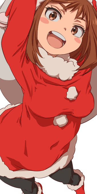 お茶子サンタだよ #ヒロアカ 