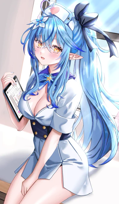 #今年も残りわずかなので今年一番伸びた絵を貼る見た絵描きさんも強制でやるナースなラミィちゃんでした～ 