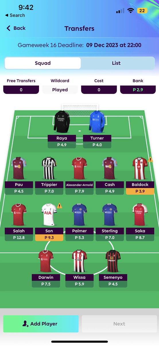 Haydennmate's tweet photo. @Chai_FPL Think I’m gonna do son and Nunez -> haaland (c) and hwang -8 regardless of sons fitness. Will downgrade Trent next week as he’s served me well past few weeks, to schar/porro/James so I can afford wissa to Watkins in gw18. What are your thoughts? https://t.co/dWcsPF1BIN