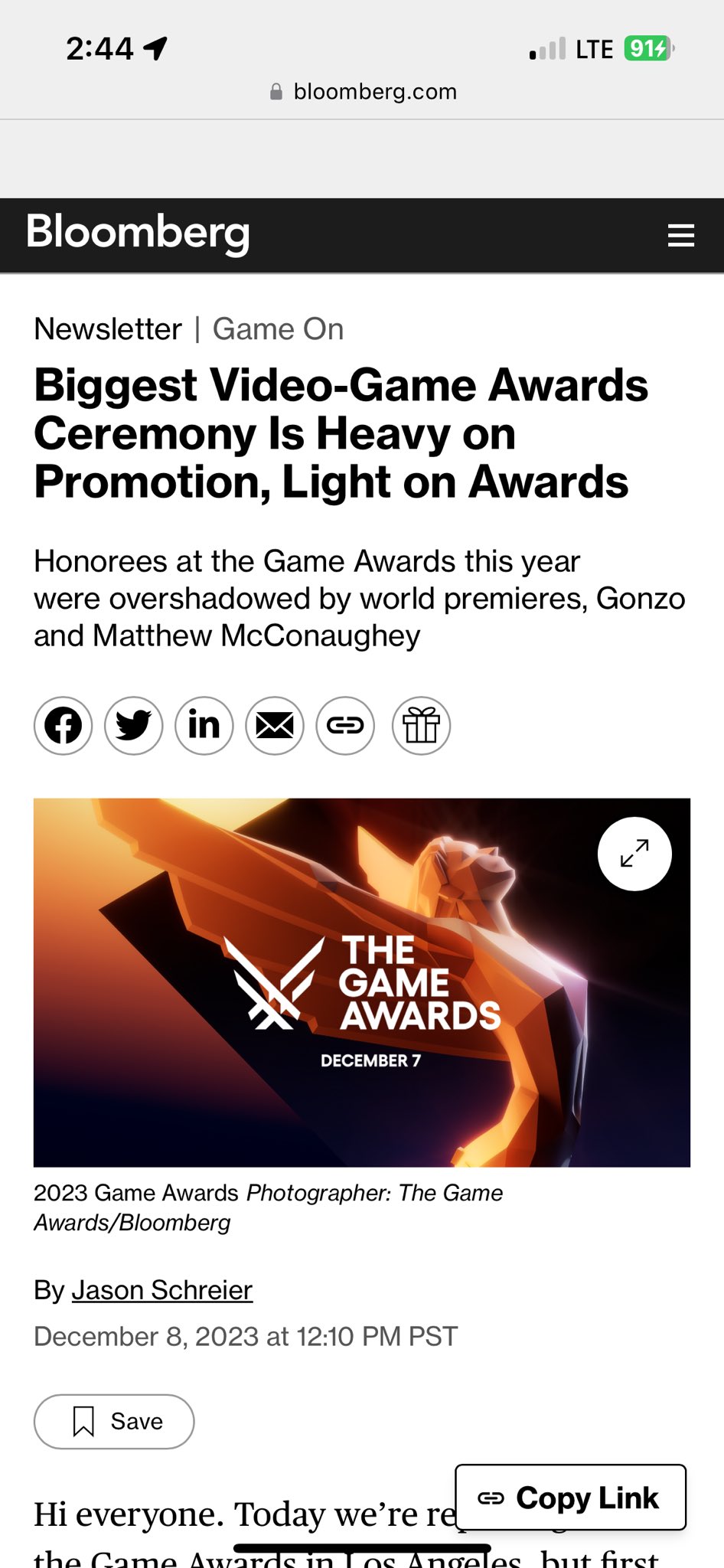 EA's It Takes Two Wins Best Game of the Year at Game Awards - Bloomberg