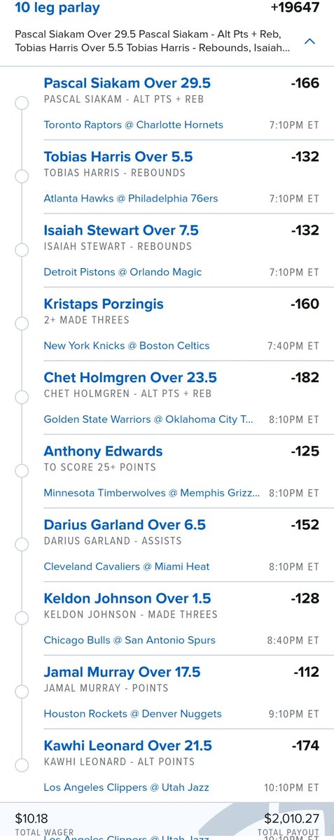 BigBoiBets92's tweet photo. It's free play Friday so here's another one โฌ๏ธ
13 games tonight ๐
Found my top 10 props
$10 โก๏ธ 2k
#gamblingtwitter #gamblingX #freeplay #freeplayfriday #Fridayfreeplay https://t.co/xMidim3S9V