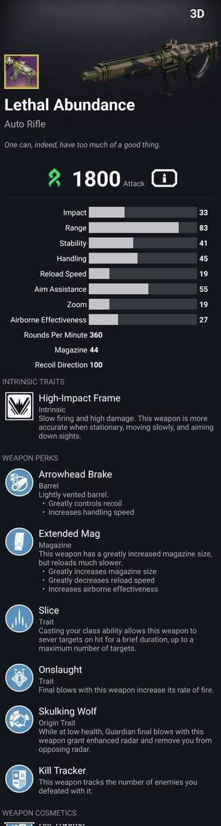 Sir_CMS's tweet photo. @CoolGuyGames Got the roll! Cooks in PvE for sure https://t.co/wlaXTzZagf