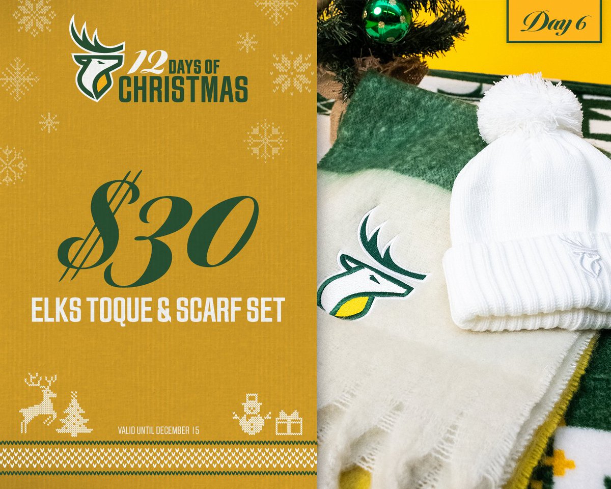 Day 6 of 12 🎁 GET OFFER | shop.goelks.com/products/edmon… #OurTeamOurCity #GoElks #CFL #12DaysofChristmas