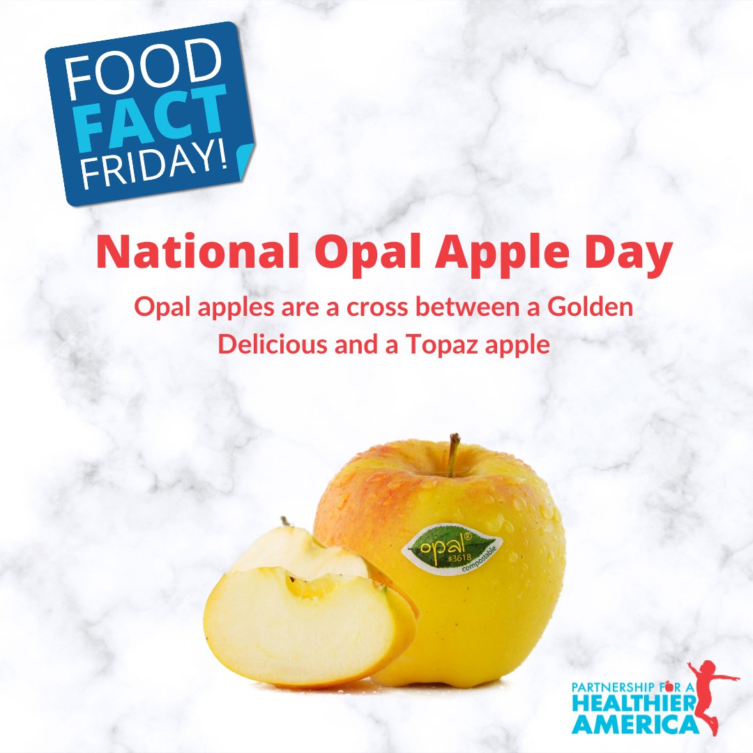 Happy National Opal Apples Day! 🍎 Today we celebrate this unique apple variety known for its yellow color, crisp texture, and sweet-tangy flavor. Did you know that Opal apples are a cross between a Golden Delicious and a Topaz apple? The result is a truly delicious fruit.