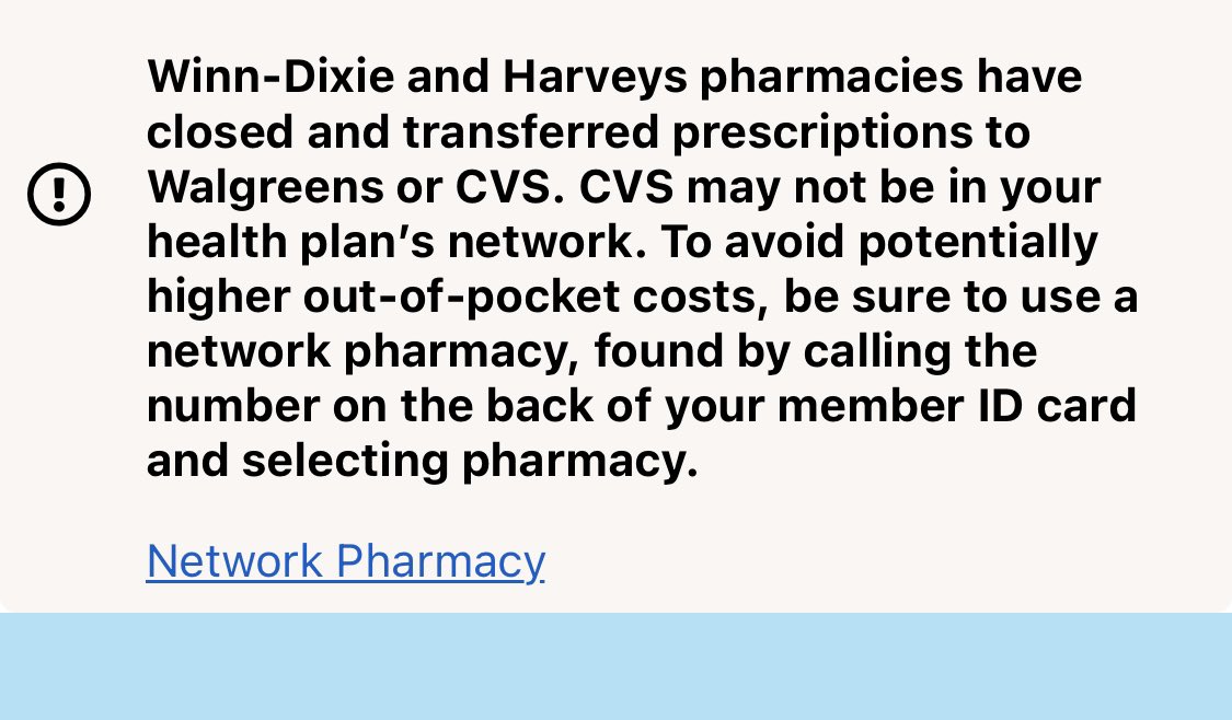 #americanhealthcare even your pharmacy has to be in network. #healthcare #UnitedStates