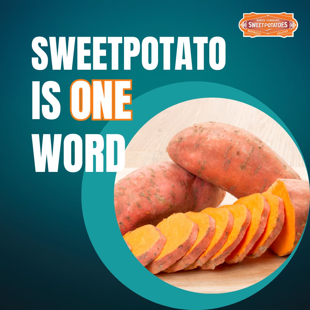 Sweetpotato is one word! Help us tell the story and change hearts, but mostly minds and dictionary entries, by adopting the correct spelling of sweetpotato. 🍠

Sign our petition today!

change.org/p/help-us-corr…

#ncsweetpotatoes

@Merriam-Webster @Dictionary.com <a href="/APStylebook/">APStylebook</a>