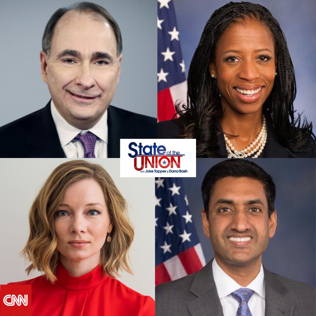 State of the Union (@cnnsotu) on Twitter photo SUNDAY: @DavidAxelrod, <a href="/KSoltisAnderson/">Kristen Soltis Anderson</a>, <a href="/MiaBLove/">Mia Love</a> and <a href="/RoKhanna/">Ro Khanna</a> join <a href="/jaketapper/">Jake Tapper 🦅</a> on #CNNSOTU
Tune in on 📺 <a href="/CNN/">CNN</a>, 🌎🌍🌏 <a href="/cnni/">CNN International</a>, <a href="/StreamOnMax/">Actually HBO Max</a>, 🎧📻 <a href="/Audacy/">Audacy</a>, <a href="/tunein/">TuneIn</a>, <a href="/SIRIUSXM/">SiriusXM</a> Ch. 116 & 🖥️💻📲 cnn.com/GO! SUNDAY: @DavidAxelrod, <a href="/KSoltisAnderson/">Kristen Soltis Anderson</a>, <a href="/MiaBLove/">Mia Love</a> and <a href="/RoKhanna/">Ro Khanna</a> join <a href="/jaketapper/">Jake Tapper 🦅</a> on #CNNSOTU
Tune in on 📺 <a href="/CNN/">CNN</a>, 🌎🌍🌏 <a href="/cnni/">CNN International</a>, <a href="/StreamOnMax/">Actually HBO Max</a>, 🎧📻 <a href="/Audacy/">Audacy</a>, <a href="/tunein/">TuneIn</a>, <a href="/SIRIUSXM/">SiriusXM</a> Ch. 116 & 🖥️💻📲 cnn.com/GO!
