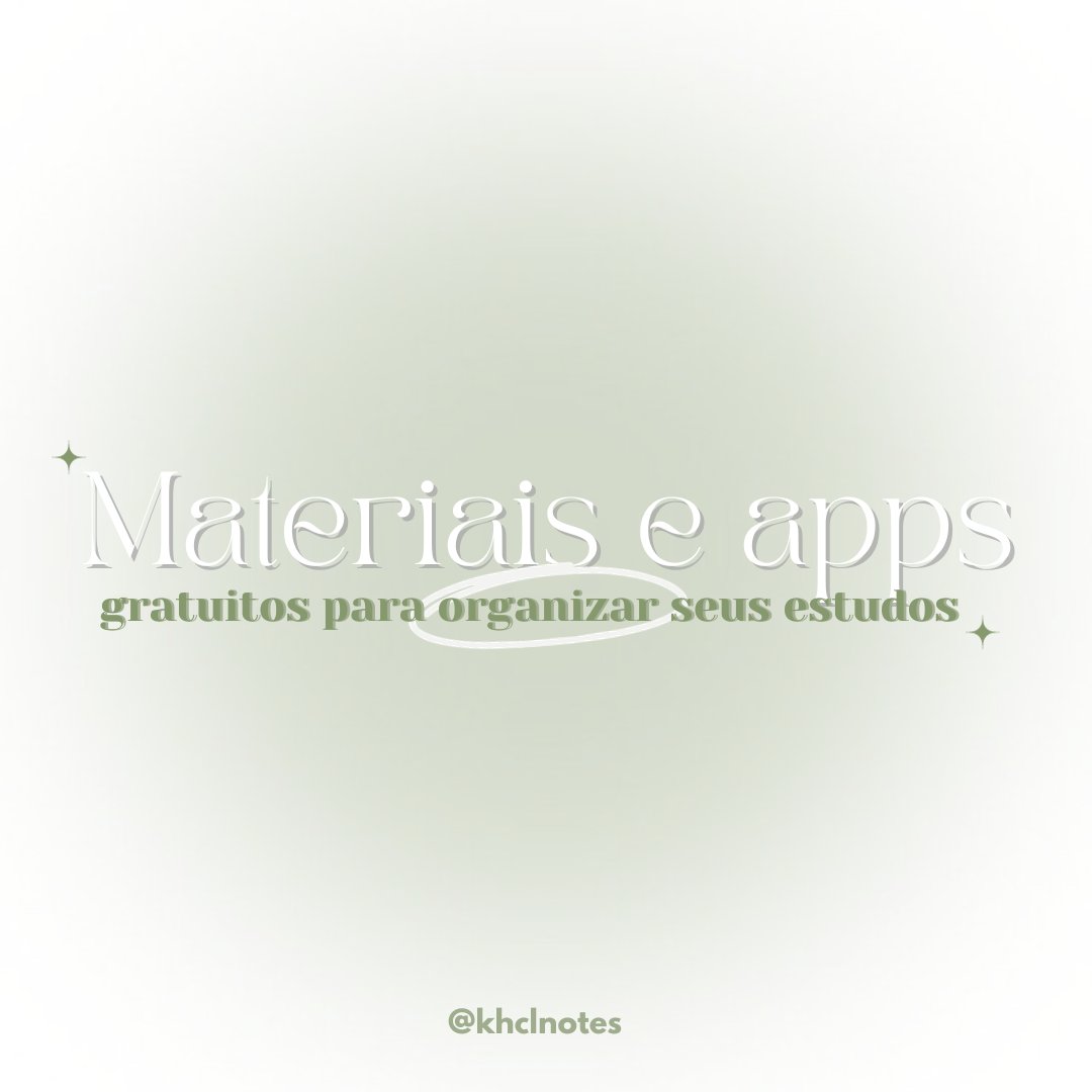 khclnotes's tweet image. ⌗ materiais e apps gratuitos para organizar seus estudos ㅡ a thread!

⌕: #studytwt | #studytwtbr