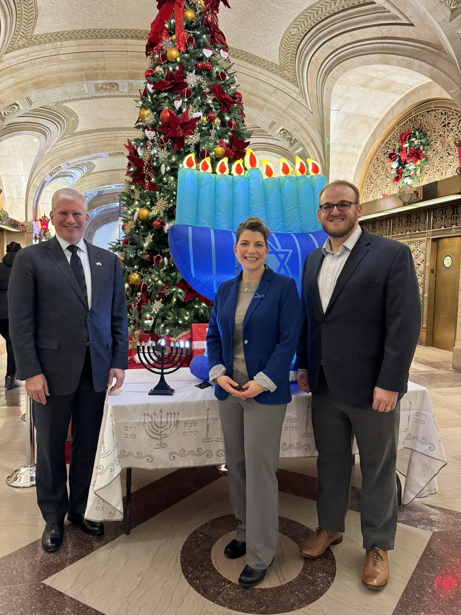 ChicagoJCRC's tweet photo. Pleased to celebrate Chanukah with @cookcountygov @ToniPreckwinkle @CmsrBritton @JosinaMorita @Commdeerdis2, Commissioner Trevor and @jccchicago Let’s bring in more light! @JUFChicago local gov-t vice chair @MarcKarlinsky joined in the fun! https://t.co/bcHDbZLTXI