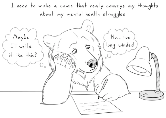 Writing a comic about anxiety can give you anxiety 😅
#OldBearComics #TheBearMinimum 