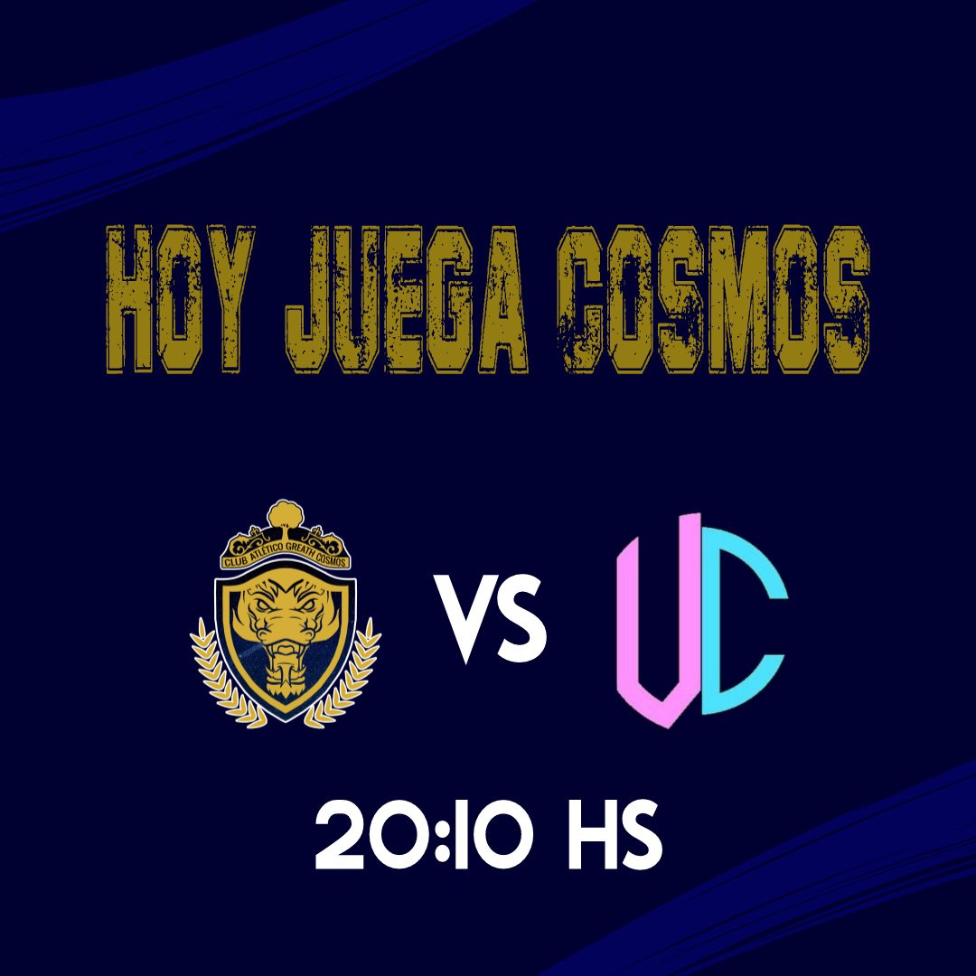 COSMIC MATCHDAY 🖤⚽️

Hoy mismo inicia nuestro camino en la Liga y lo vamos a hacer en el Big Bang Stadium enfrentándonos a <a href="/vicecityfc_/">Vice City</a> en la Fecha 1.

El partido iniciará a las 20:10hs (🇦🇷) y lo encontrás en twitch.tv/liga_kasfort.