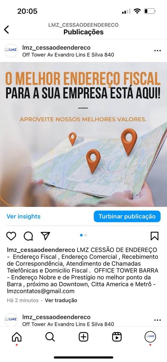LMZ CESSÃO DE ENDEREÇO (@lmz_cessaodeuso) on Twitter photo LMZ CESSÃO DE ENDEREÇO - Endereço Fiscal , Endereço Comercial , Recebimento de Correspondência, Atendimento de Chamadas Telefônicas e Domicilio Fiscal . OFFICE TOWER BARRA - Endereço Nobre no melhor ponto da Barra , próximo ao Downtown, Citta e Metrô - lmzcontatos@gmail.com LMZ CESSÃO DE ENDEREÇO - Endereço Fiscal , Endereço Comercial , Recebimento de Correspondência, Atendimento de Chamadas Telefônicas e Domicilio Fiscal . OFFICE TOWER BARRA - Endereço Nobre no melhor ponto da Barra , próximo ao Downtown, Citta e Metrô - lmzcontatos@gmail.com