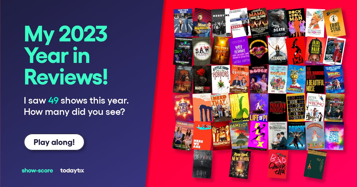 Wow I was really going for it this year!! hahaha #YearInReviews <a href="/TodayTix/">TodayTix</a> <a href="/Show_Score/">Show-Score</a>