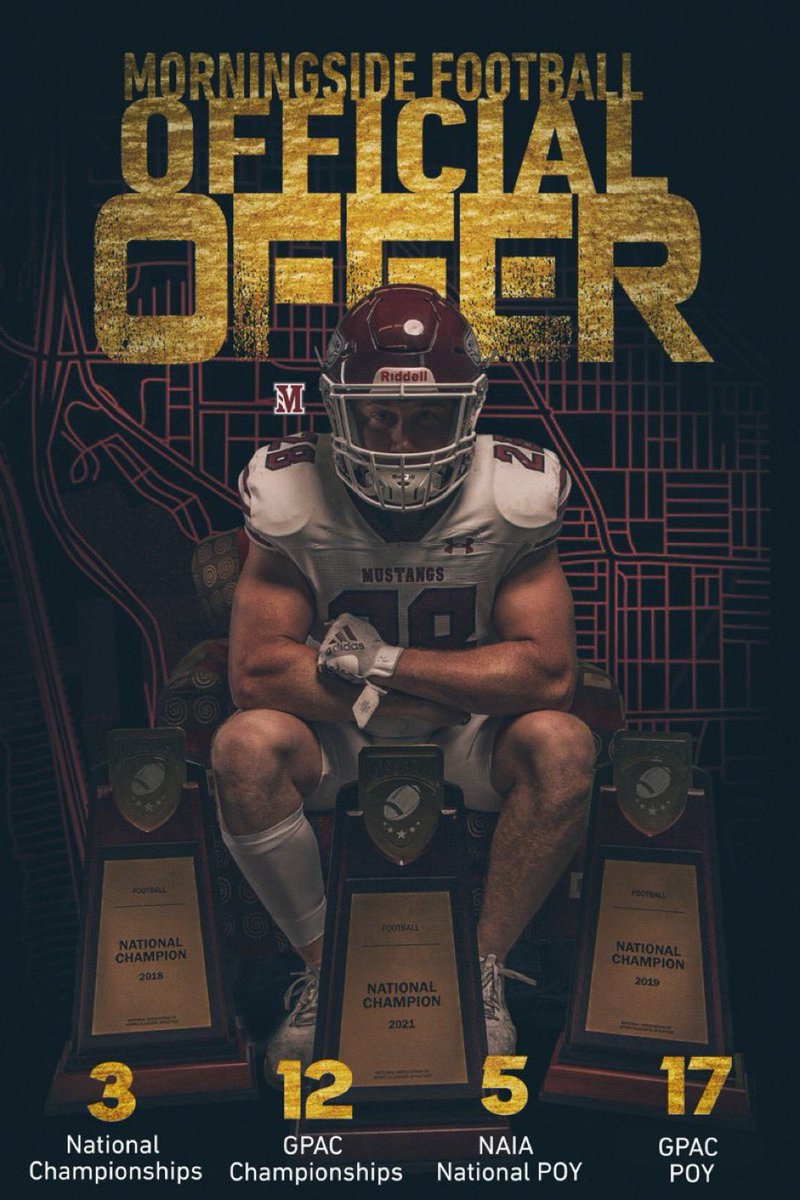 Excited to receive an offer from Morningside University! <a href="/j_schlichte/">Jay Schlichte</a> <a href="/MsideFootball/">Morningside University Football</a>