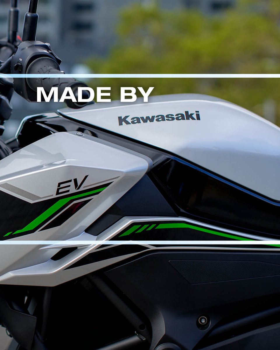 KawasakiUSA's tweet photo. Charge your day with the all-new Z e-1 ABS EV motorcycle. With zero emissions, this EV delivers 100% pure #GoodTimes. Request yours today: https://t.co/OvmNoS69CN #ZE1 #GoWithGreenPower #Kawasaki https://t.co/61gBYgUouo
