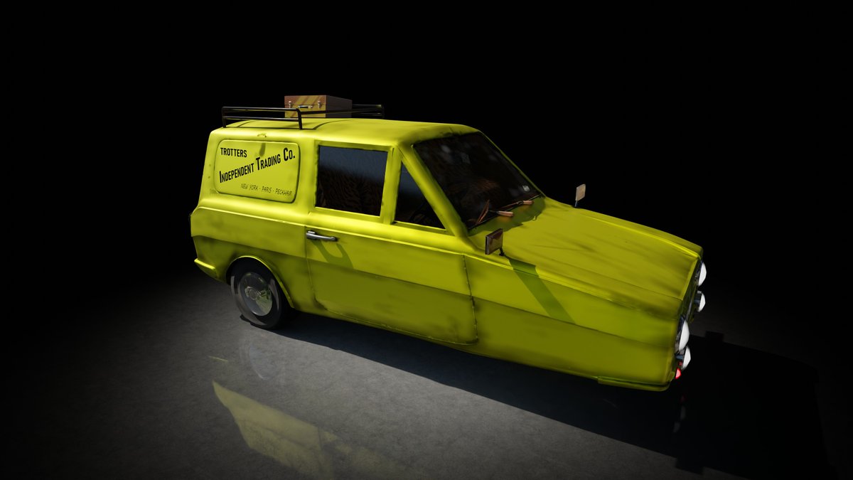 BhadBuddhist420's tweet photo. Not the greatest car in the world but defo an iconic one. DelBoy &amp; Rodders 3 wheel van. #blender #b3d #blenderart #delboy #robinreliant https://t.co/mIQuwdyFww