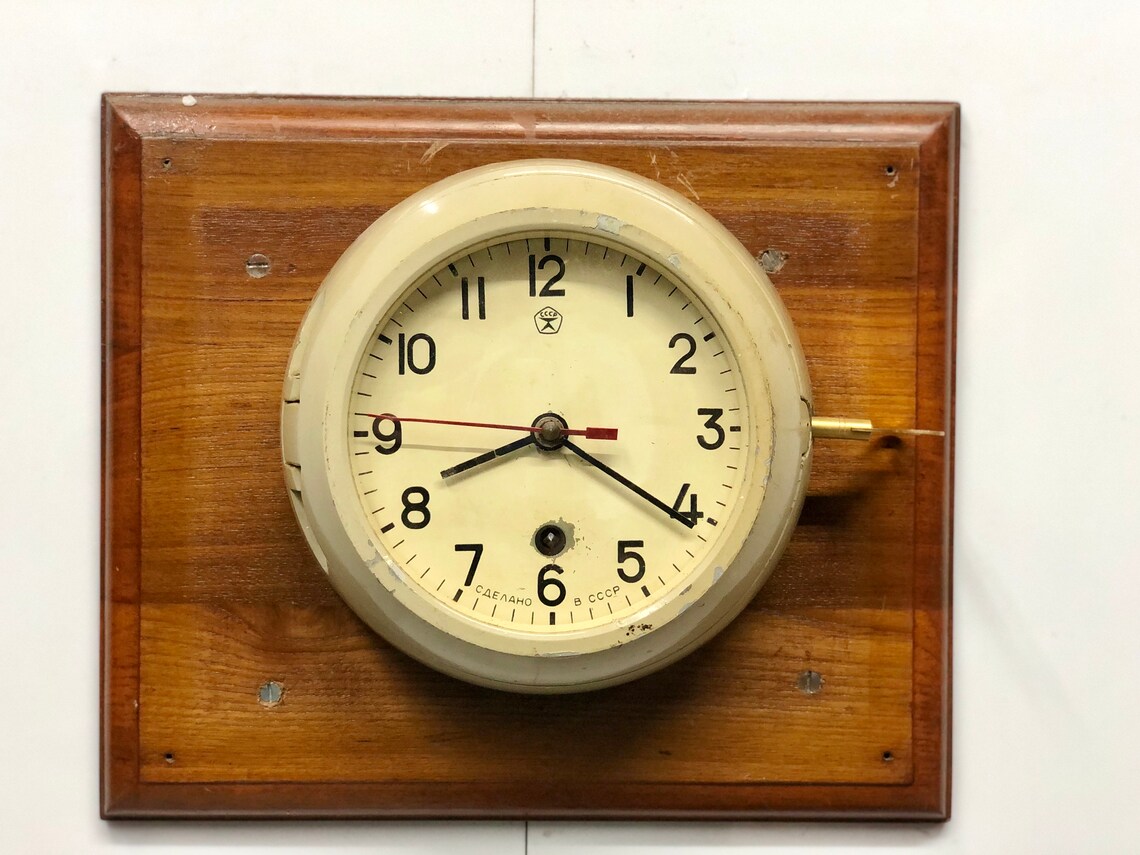 Excited to share the latest addition to my #etsy shop: Ship Salvaged Original Antique CCCP Marine Russian Key Winding Mechanical Wall Clock etsy.me/4aqmGCb #housewarming #kwanzaa #circle #bedroom #countryfarmhouse #wall #clock #vintageclock #nauticalclock