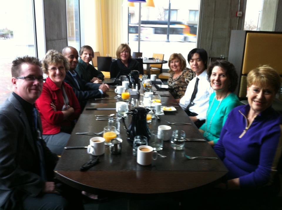 MyelomaTeacher's tweet photo. My first ASH. Pre-ASH meeting learning about Twitter. #ASHMemories ##ASH23 #mmsm #Myeloma #HealthTreeMM https://t.co/hA2UCD3e5z
