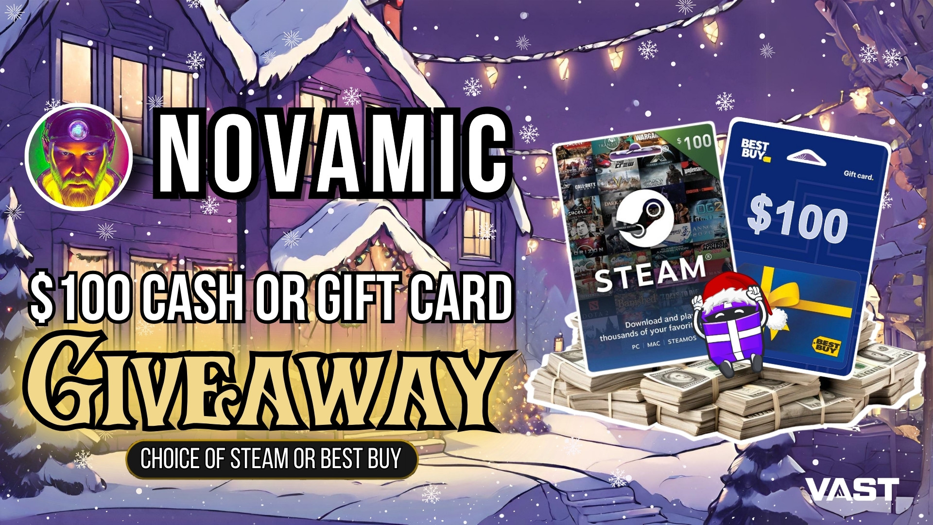 N0VAMIC  $100 Cash or Gift Card 