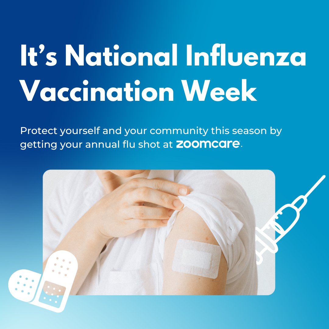 It's National Influenza Vaccination Week, so we're asking everyone if they've gotten their flu shot yet. If the answer is "no," don't worry —  ZoomCare makes it ridiculously easy to protect yourself this holiday season! 💉

#ZoomCare #InfluenzaAwareness #FluSeason #BeyondBetter