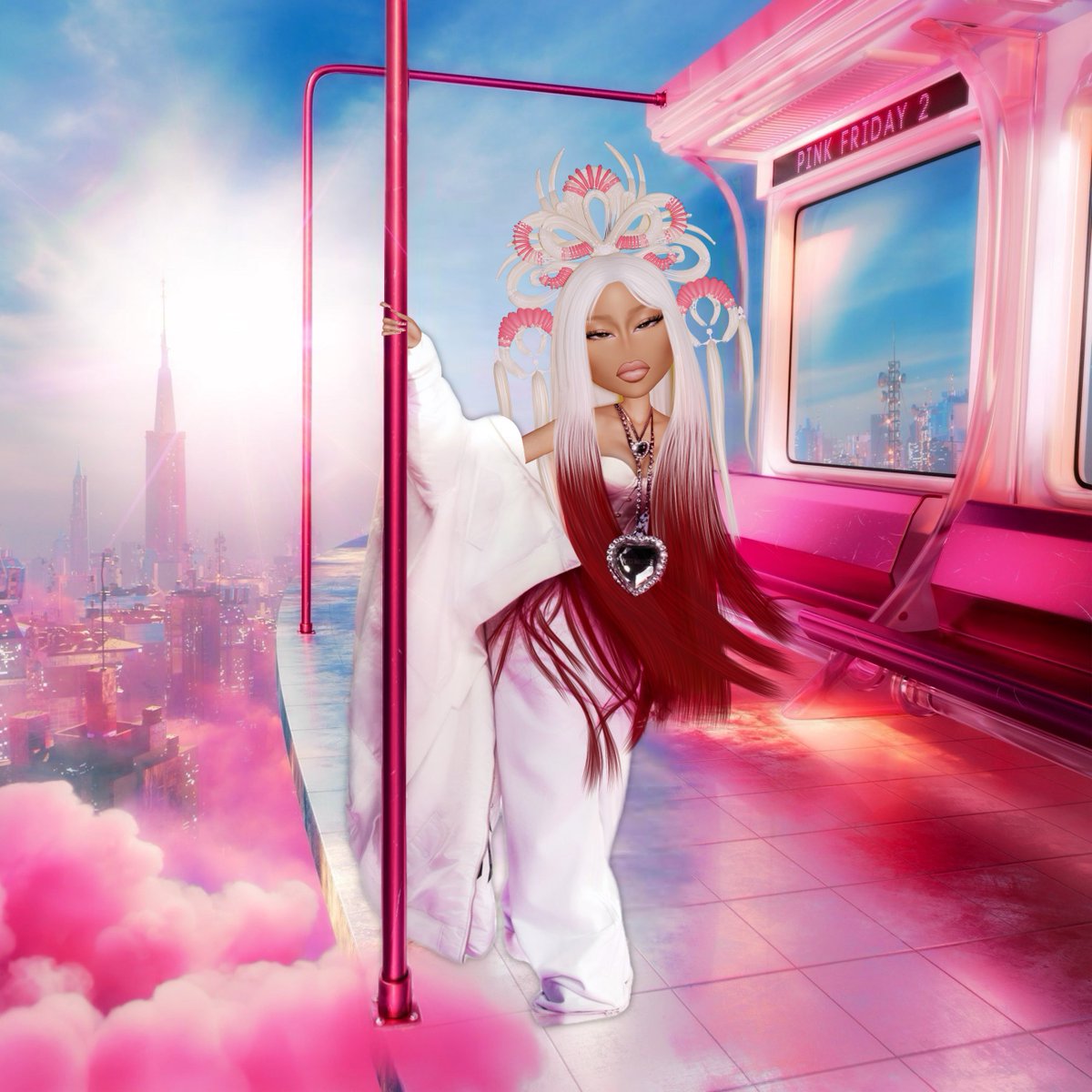 MinaWindsor's tweet photo. ☆ Minajesty’s anticipated new album "Pink Friday 2" is now available on all streaming platforms 🎀

☆ Produced by: @EMTOWNGLOBAL 

☆ Written by: @MinaWindsor , @h5eroes , @TiePowers , @uvLamour &amp; @cheryIins 

#PinkFriday2 #NickiMinaj #Sims4 #Roblox #fanart #GAGCITY 🎀 https://t.co/abOpmZswnX