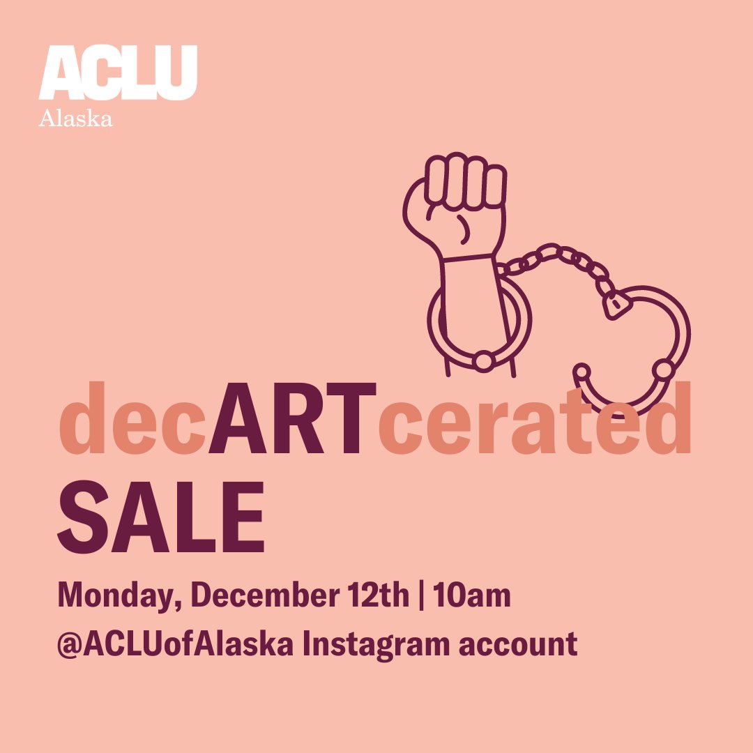 We didn't sell all the art at 'DEcarcerated' in October, so we are providing another opportunity to purchase pieces from incarcerated Alaskans. Head over to our Instagram on Monday starting at 10am to see the drawings, jewelry and more that you can purchase! #PeopleNotPrisons