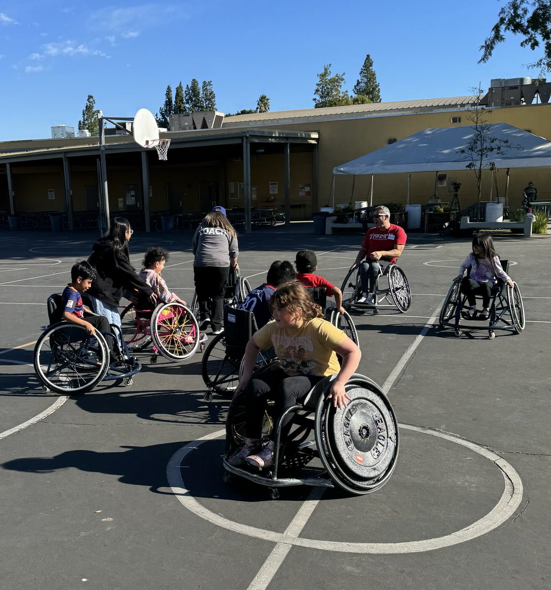 LausdSPED's tweet photo. Inclusive Schools Week was in full force @ Mosk ES in Region North as students experienced wheelchair sports while celebrating their inclusive community. ⁦@LAUSDSup⁩ ⁦@InclusionLausd⁩ ⁦@LASchoolsNorth⁩ ⁦@LAUSD_ChiefSped⁩ ⁦@JSoto_LAUSD_DSE⁩ #isw2023 https://t.co/hwjtYjWkl8