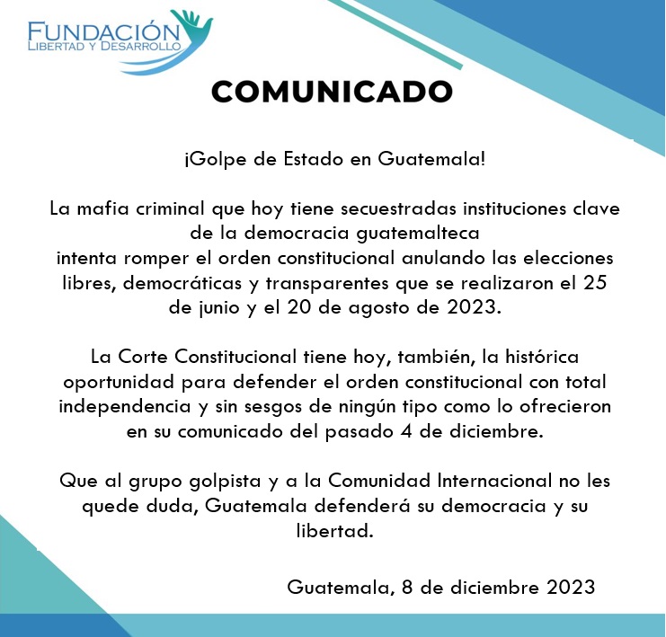 FundacionLD's tweet photo. 🚨¡Golpe de Estado en Guatemala! https://t.co/SGMr1em6xa