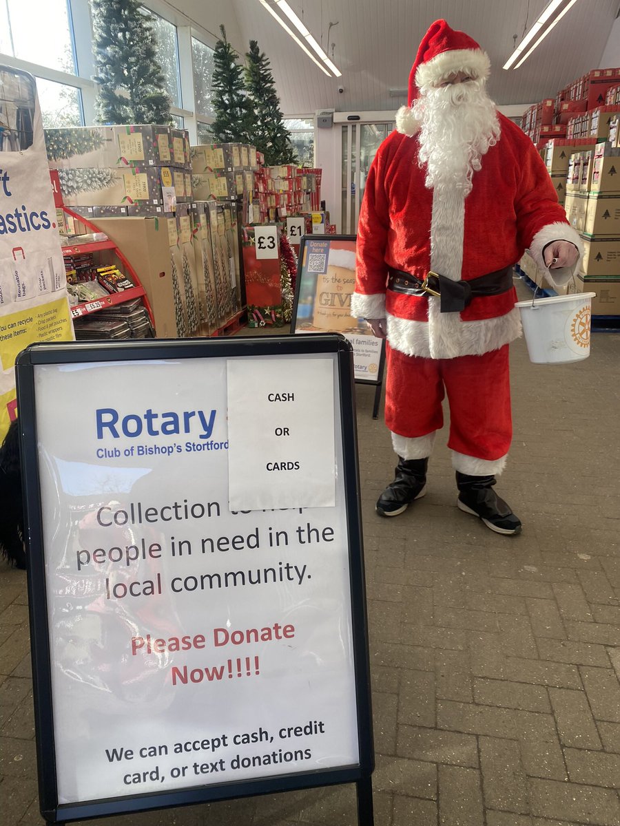 Santa and his elf doing their bit for our Christmas collections, at Tesco Bishop’s Park. If you see them, do make them smile by adding to the weight of their buckets,so we can buy vouchers to make Christmas a little brighter for local families who are struggling to make ends meet